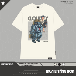 ÁO THUN OVERSIZE CLOUDZY TRÂU MÁY